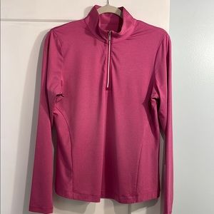 Cutter & Buck Women’s Pink 1/4 Zip Size Medium Long Sleeve Poly/Spandex